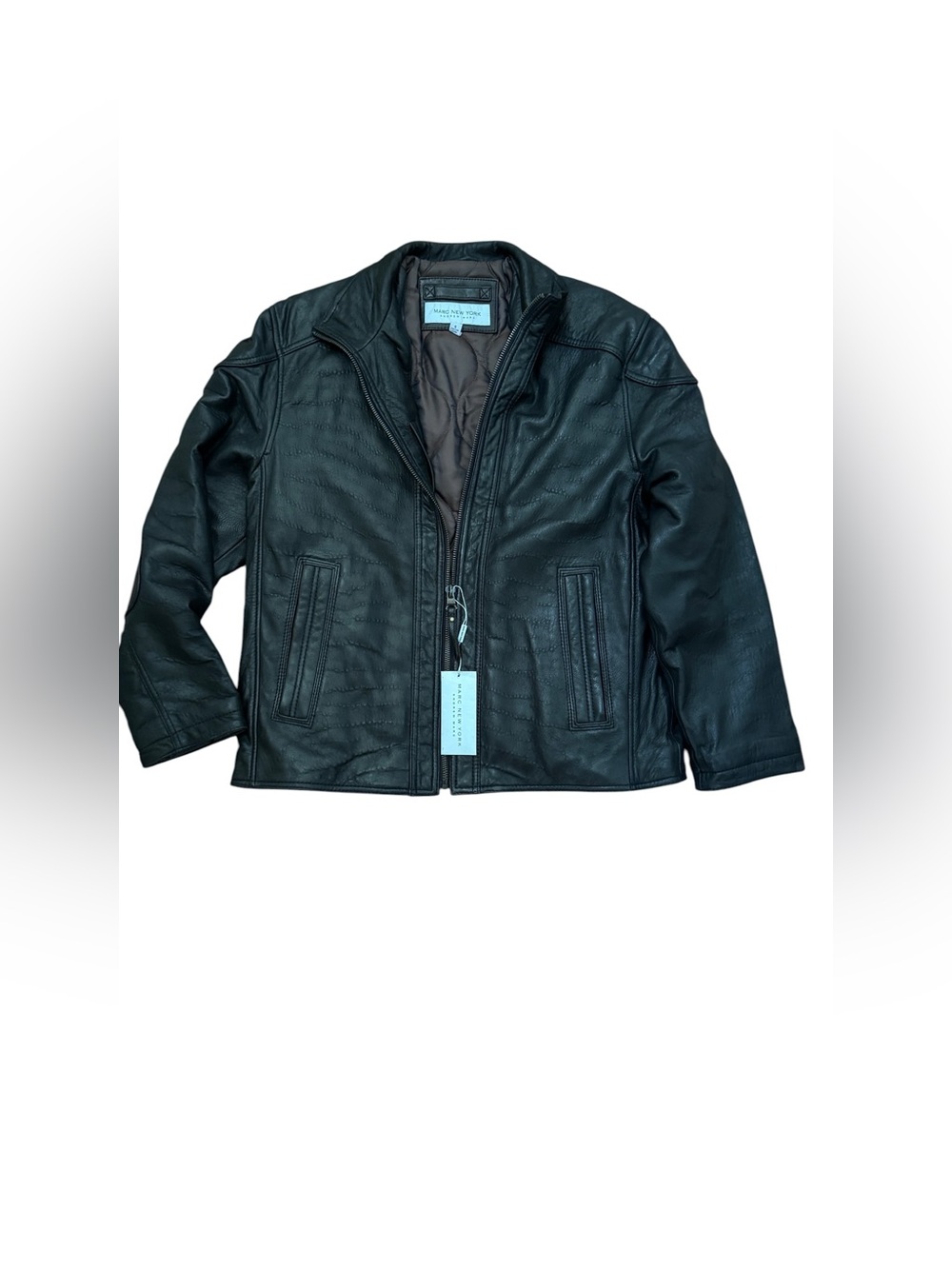 $625 NWT Marc New York Andrew Marc Men’s Black Genuine Leather Jacket